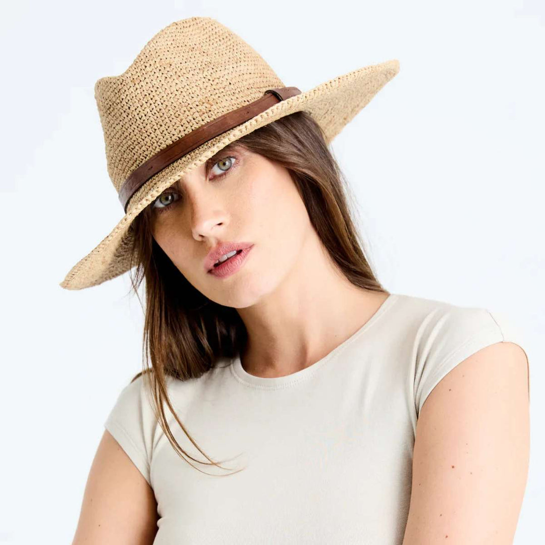 Ibeliv Ento Hats Raffia/Leather Tea