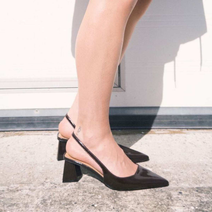 Bianco Biamaralyn Slingback Patent Brown W
