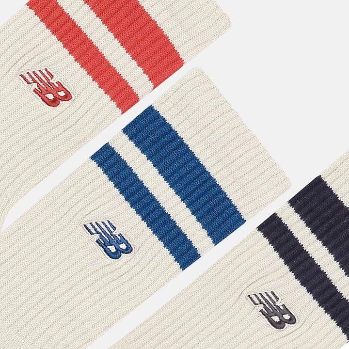 New Balance Active Premium Stripe Crew Socks 3-pack