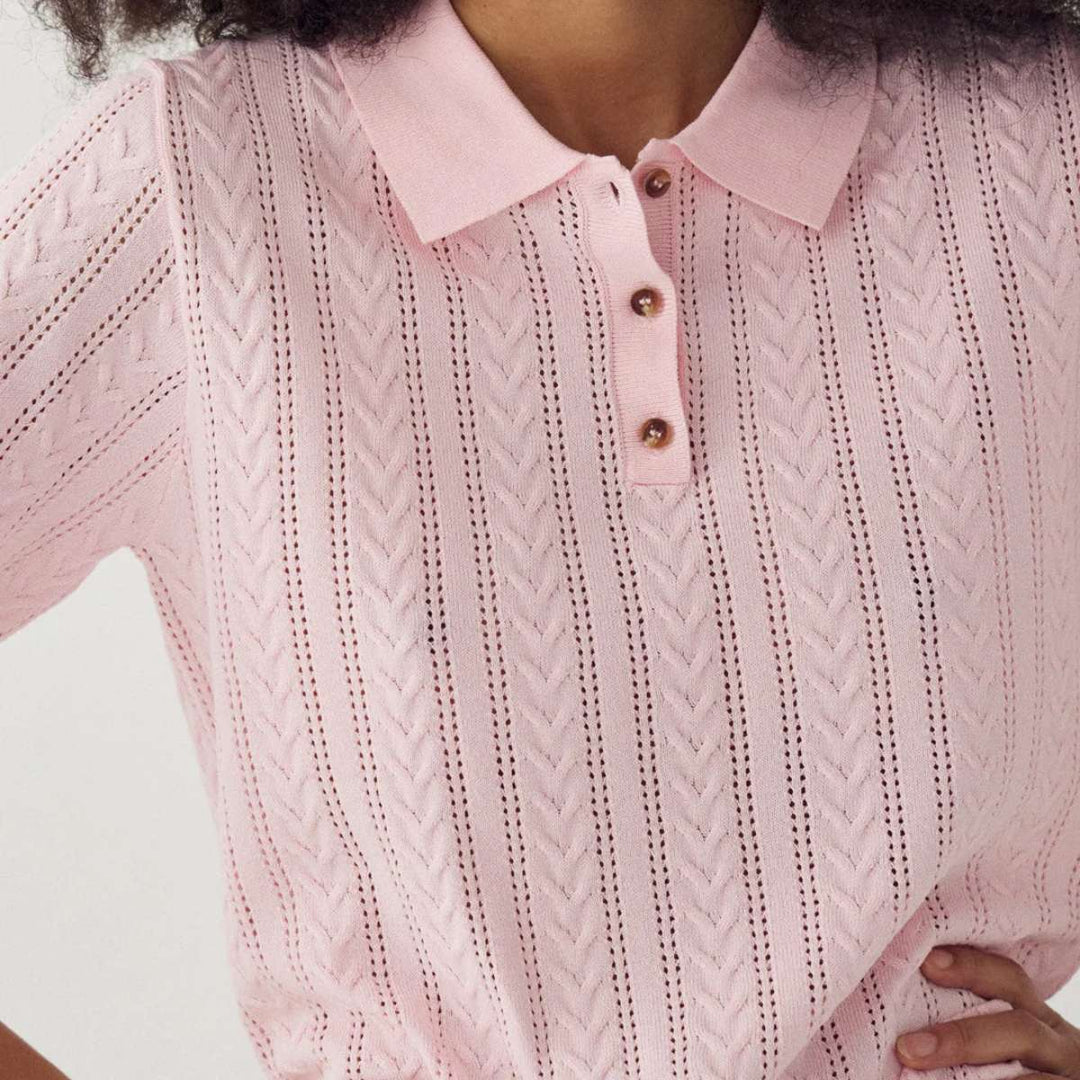 Noella N-Mecca Knit Polo Baby Pink