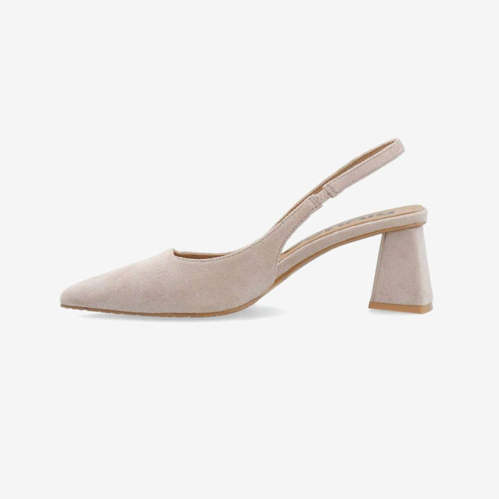 Bianco Biamaralyn Slingback Faux Suede Nougat W