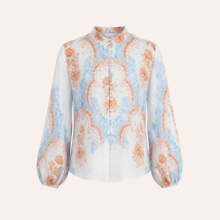 From Paris With Love Bluse Paisley Blue