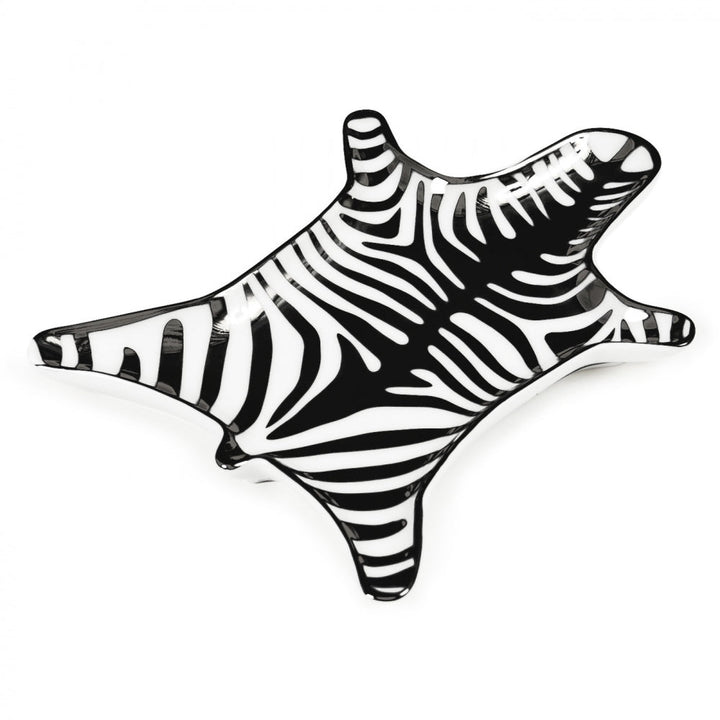 Jonathan Adler Black Zebra Stacking Dish