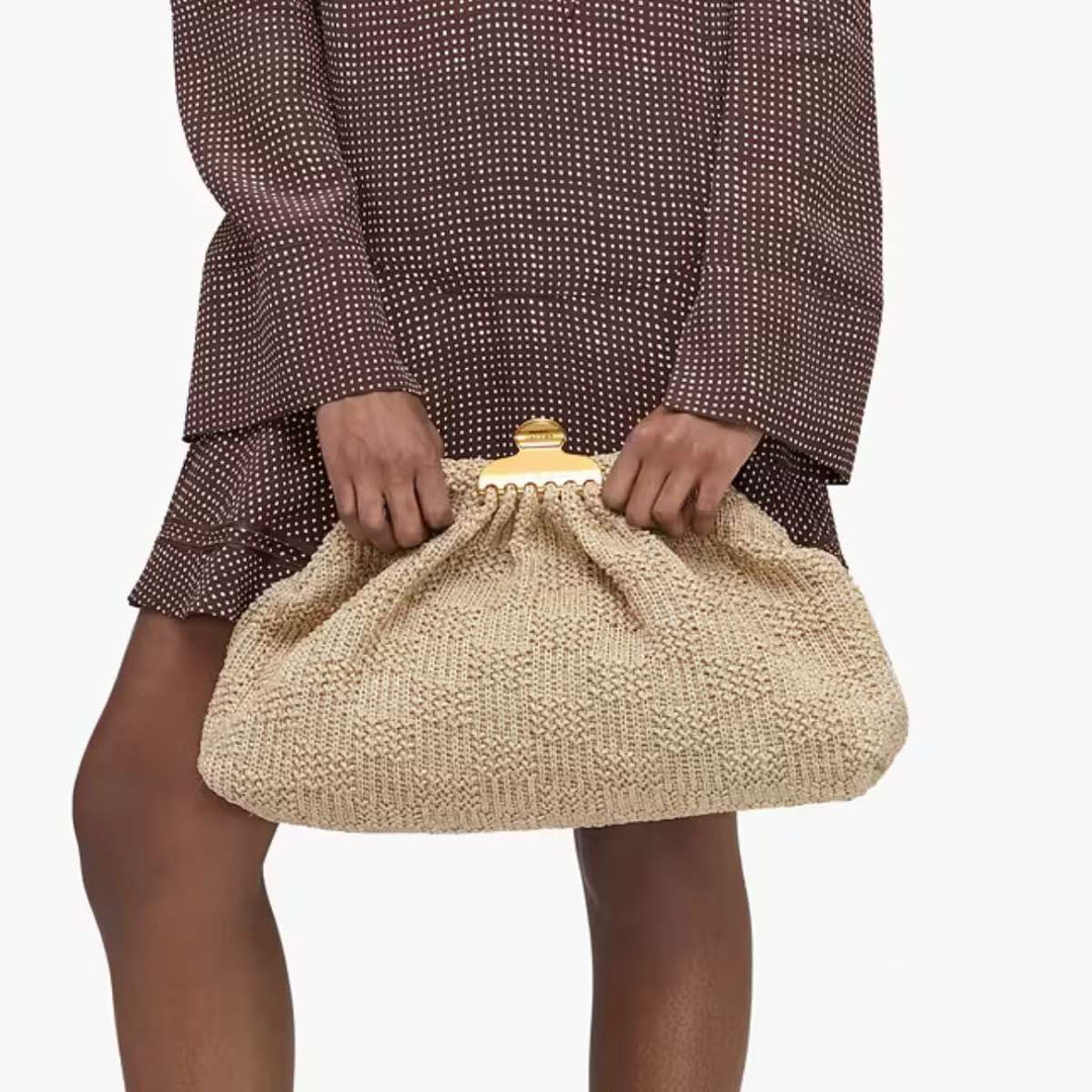 Marc Jacobs The Claw Clip Clutch Medium Natural