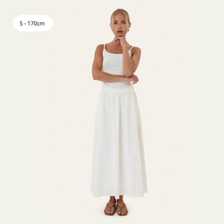 BYIC MilleIC Long Skirt Beige White