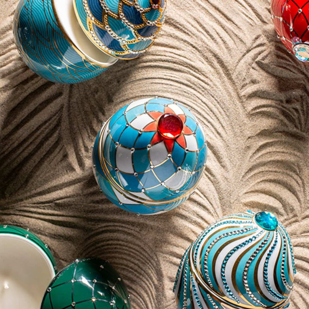 Ladenac Egg Candle 220g Harlequin