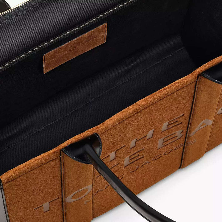 Marc Jacobs The Large Tote Suede Leather Blocked Copper