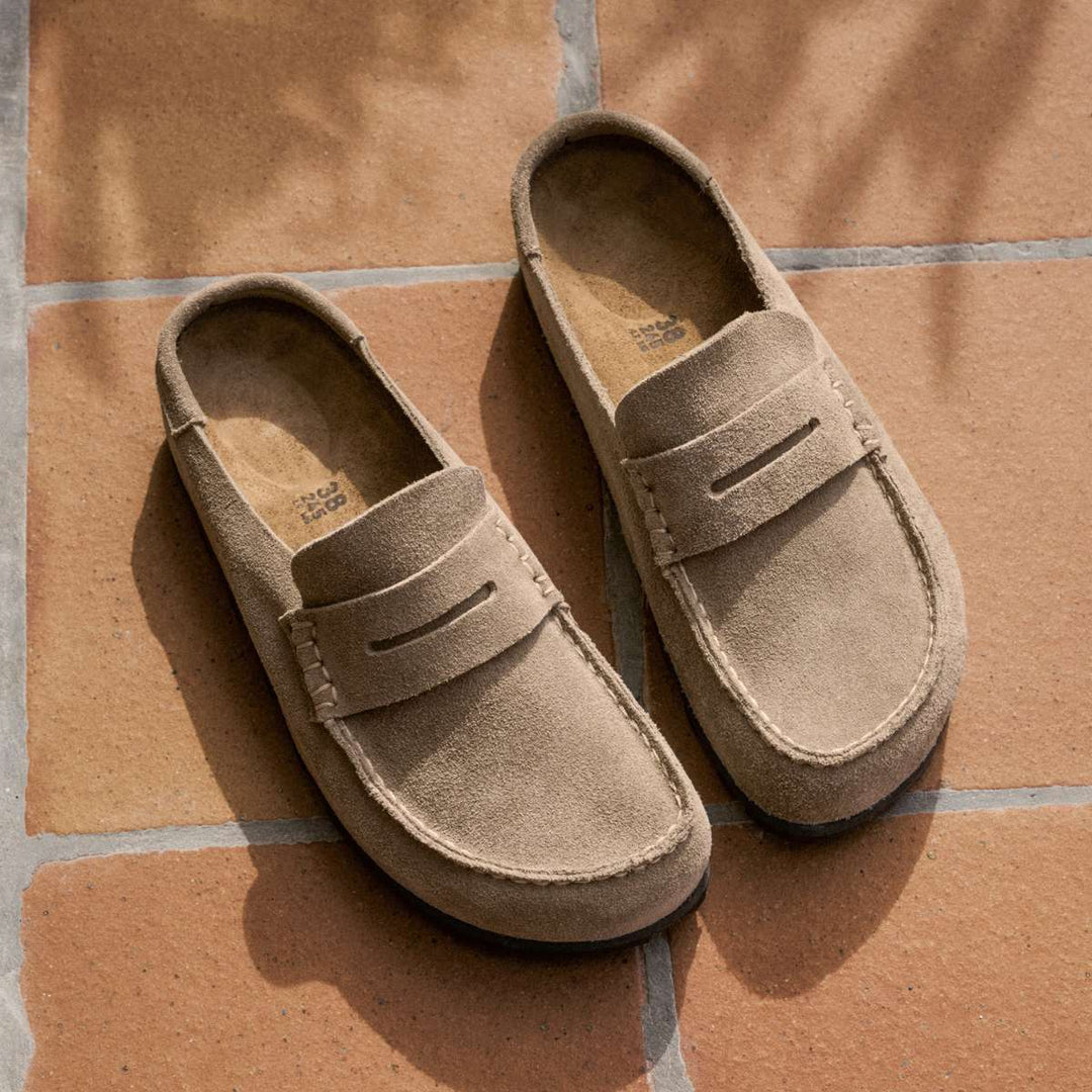 Birkenstock Naples Wrapped Suede Leather Taupe M