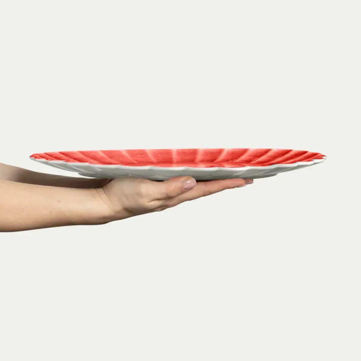 Mateus Oyster Platter 35*30cm Red Painted