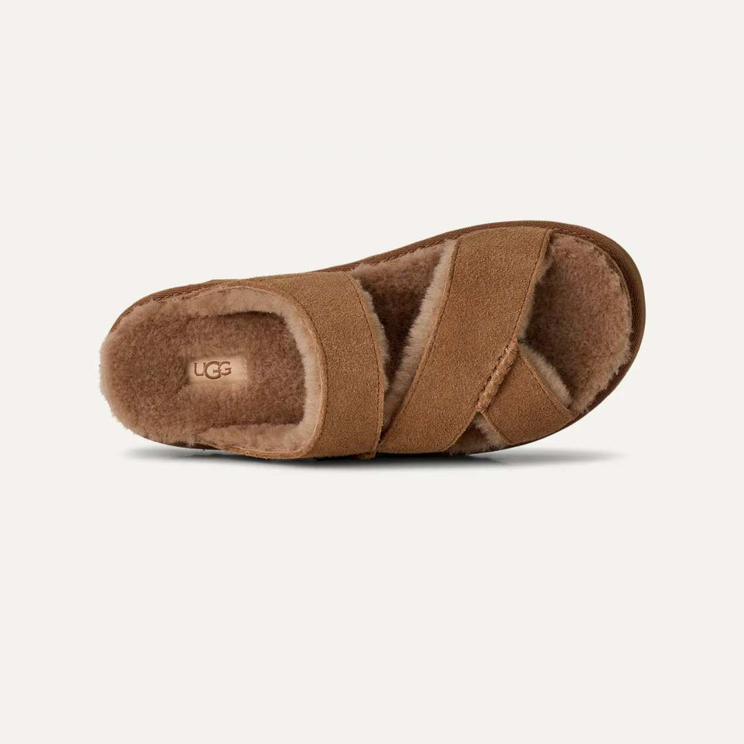 UGG Greenport Cross Strap Slide Chestnut W