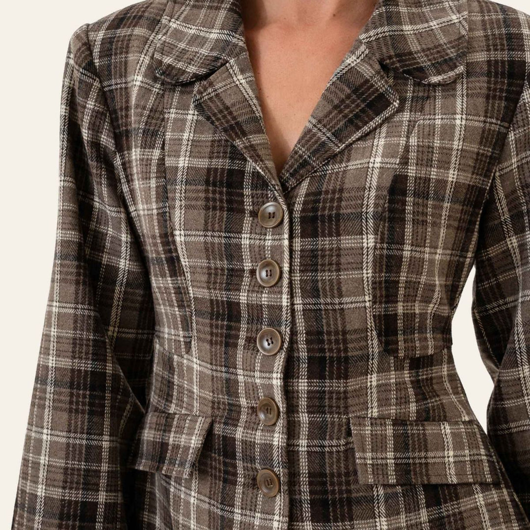 BYIC StineIC Blazer Brown Heritage Checks