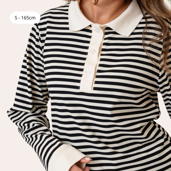 BYIC CarlyIC Polo Black Stripes