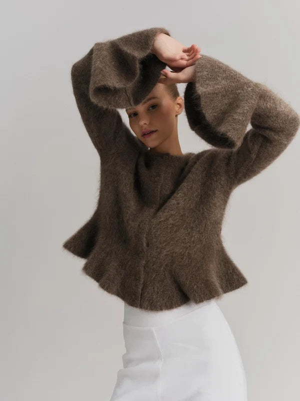 ELLA & IL Maren Chunky Cardigan Brown W