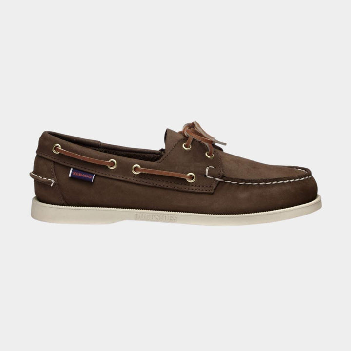 Sebago Docksides Portland Nubuck Dark Brown M