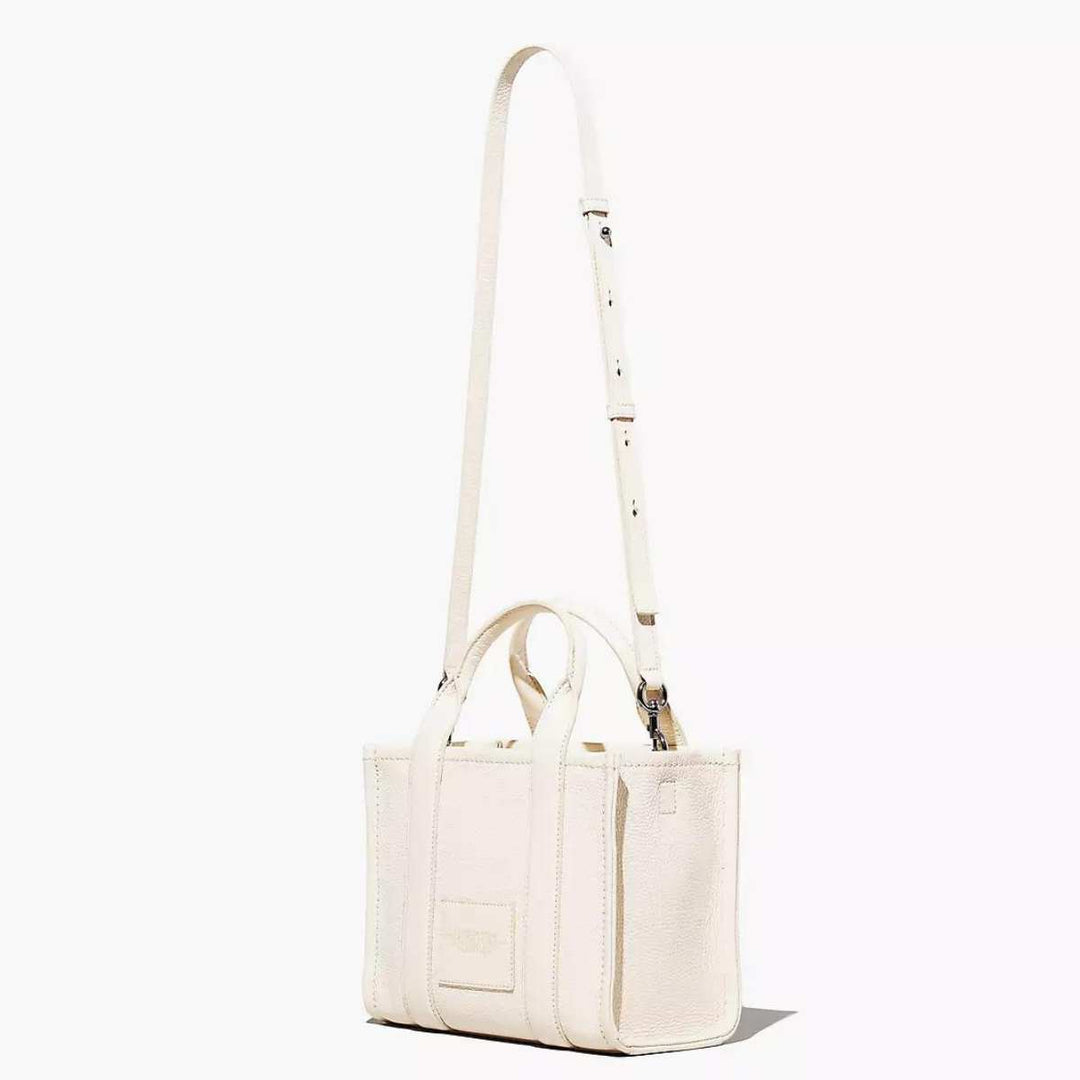 Marc Jacobs Leather Small Tote Bag Cotton/Silver