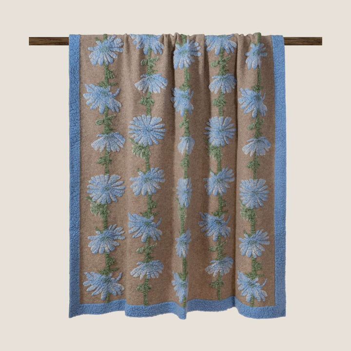 Frati Pledd Cicoria Blue Boiled Wool 150*190