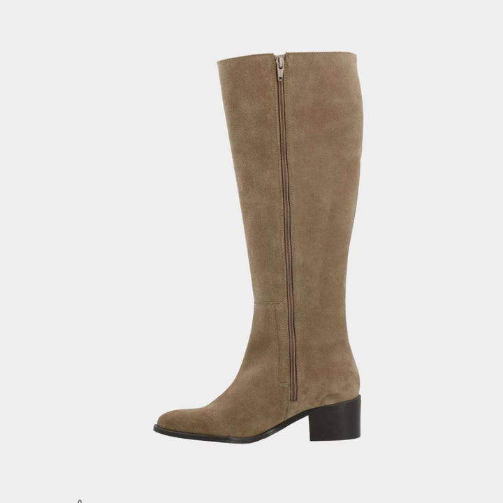 Bianco Biacarol Chelsea Knee High Boot Oily Suede Sand