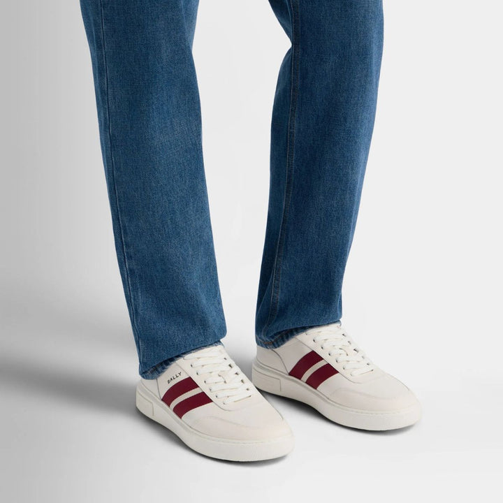 Bally Lift Sneaker White and Red Leather M