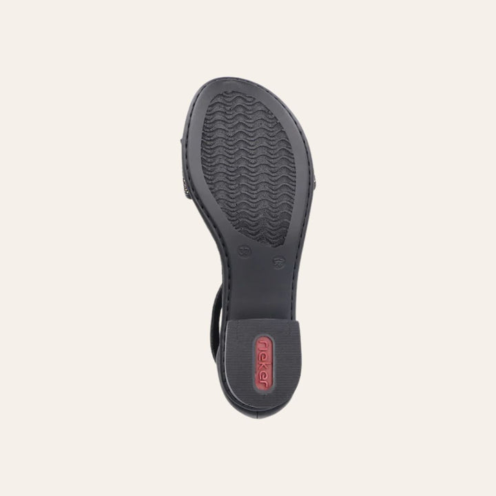 Rieker Damesandal Svart W