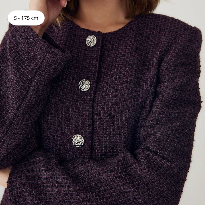 Noella N-Kasaundra LS Blazer Dark Plum