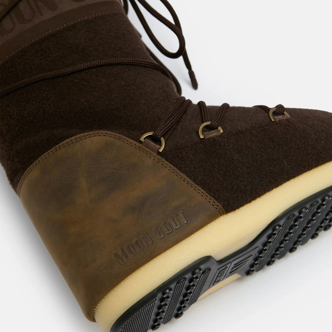 Moon Boot Icon Nubuck Felt Dark Brown