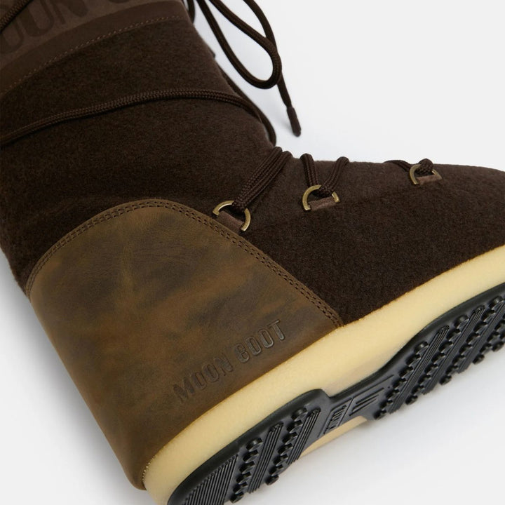 Moon Boot Icon Nubuck Felt Dark Brown