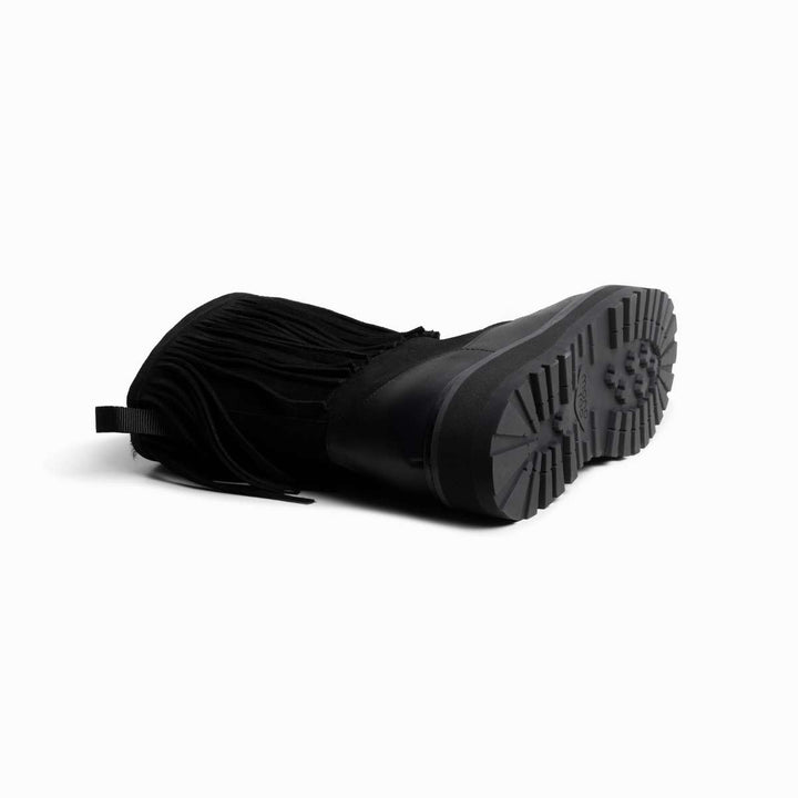 Mono Tag Boot Fringes Leather/Suede Black W