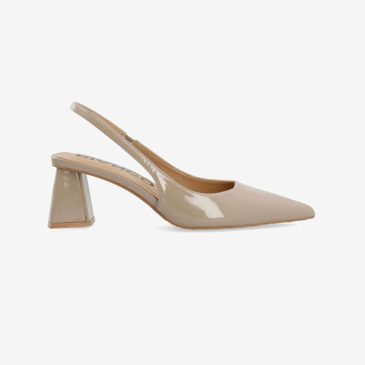 Bianco Biamaralyn Slingback Patent Nougat W