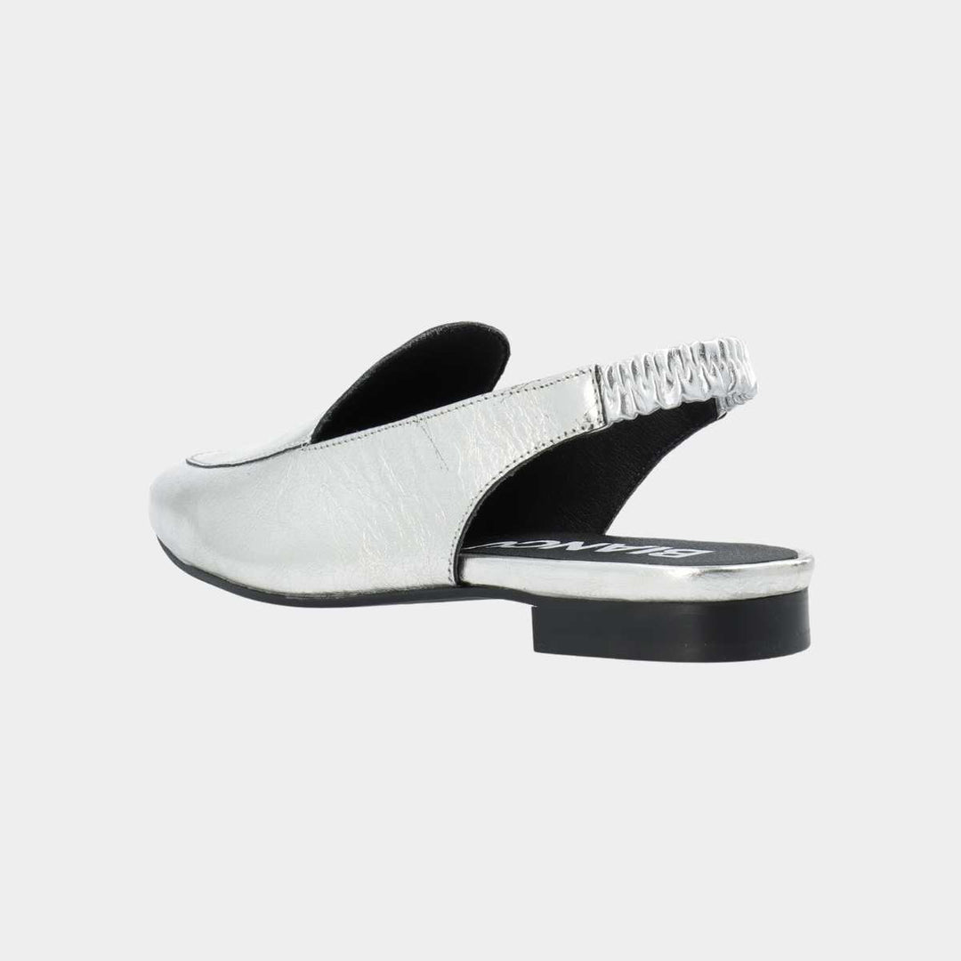 Bianco Biatracey Slingback Metallic Leather Silver W
