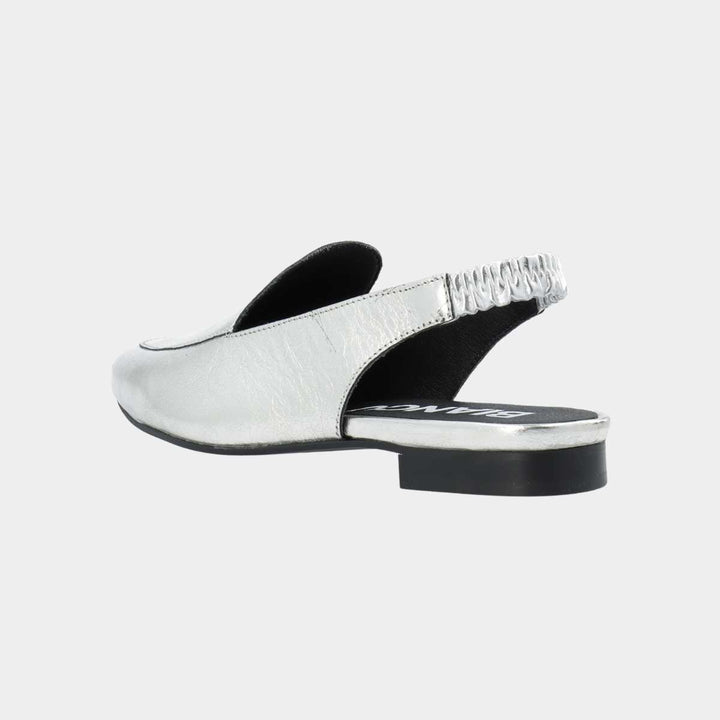 Bianco Biatracey Slingback Metallic Leather Silver W