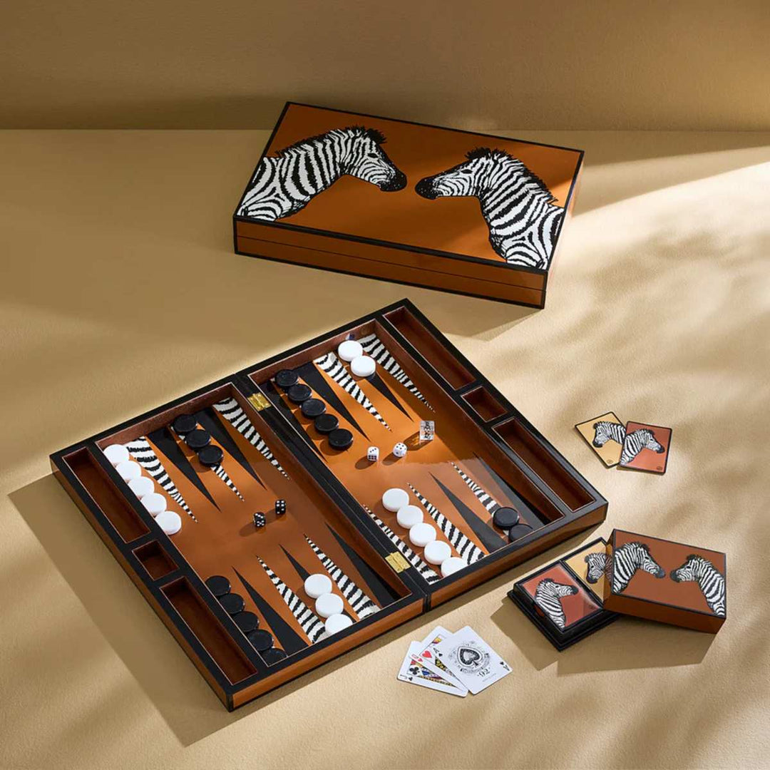 Jonathan Adler Zebra Backgammon - spill fra Jonathan Adler
