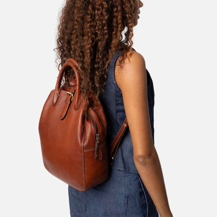 Redesigned by Dixie Jeane Backpack Cognac
