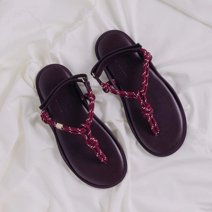 Flòwze FLÒ Ropes Sandal Bordeaux W
