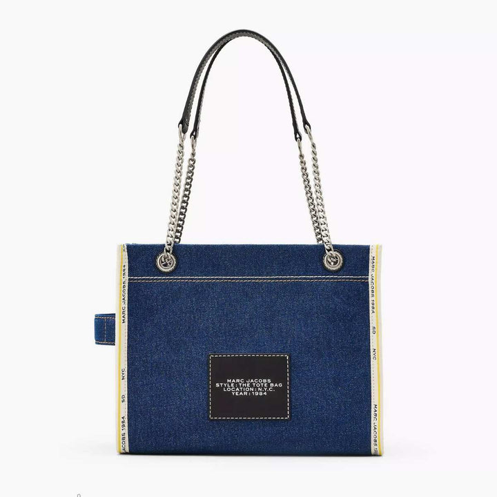 Marc Jacobs The Medium Tote Denim Chain Dark Wash