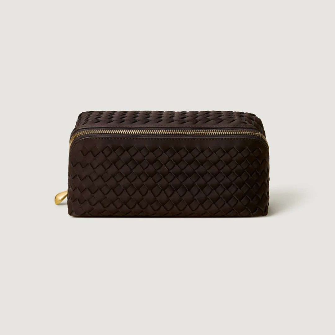 Naghedi Caravan Medium Cosmetic Case Chocolate