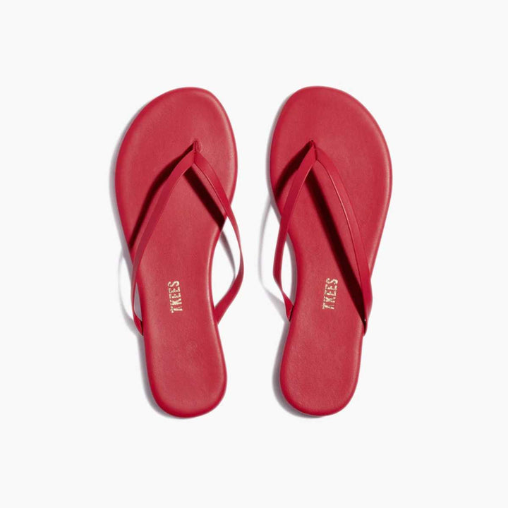TKEES Solids Flip Flops Red