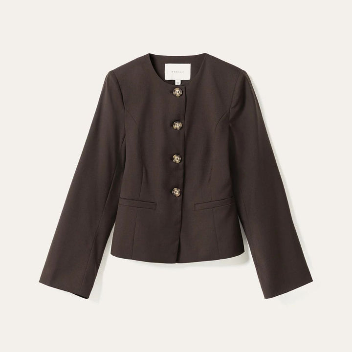 Noella Kasaundra LS Blazer Chocolate