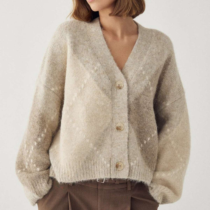 Noella N-Laiana Knit Cardigan Beige Mix