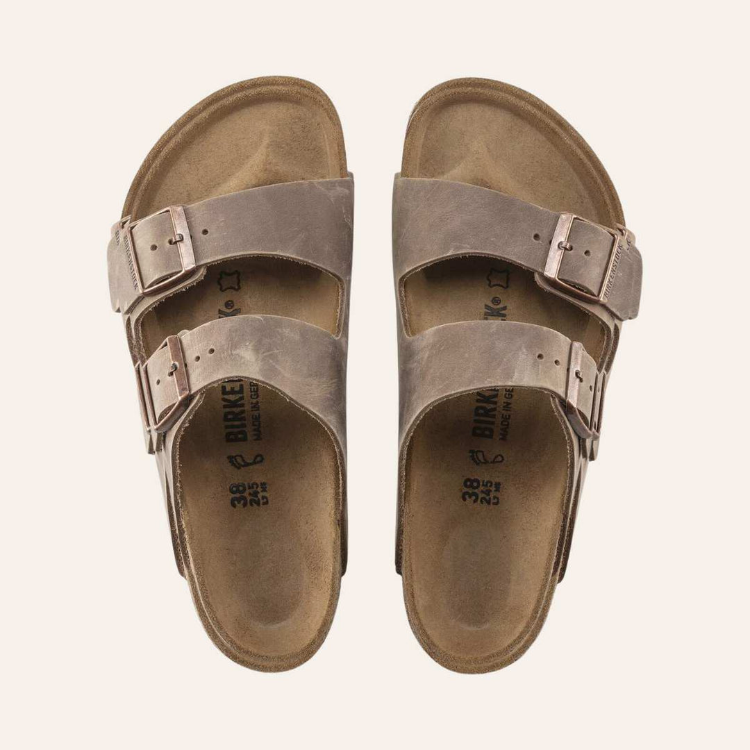 Birkenstock Arizona Narrow Oiled Leather Tobacco Brown W