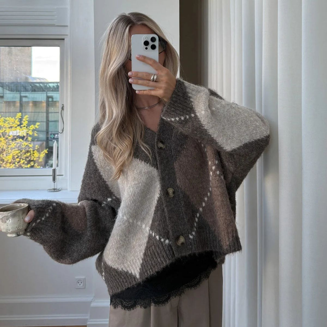 Noella N-Laiana Knit Cardigan Ash Brown Mix