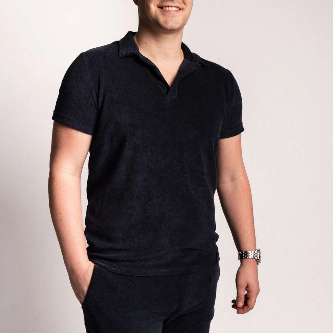Monel Marius Terry Polo Navy