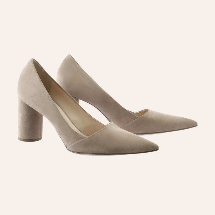 Høgl Pumps Semsket Skinn Taupe W