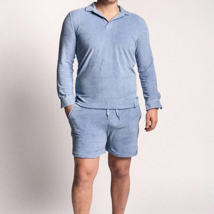 Monel Mick Terry Shorts Indigo Blue
