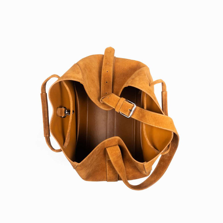 Jim Rickey Sac Large Suede Cognac