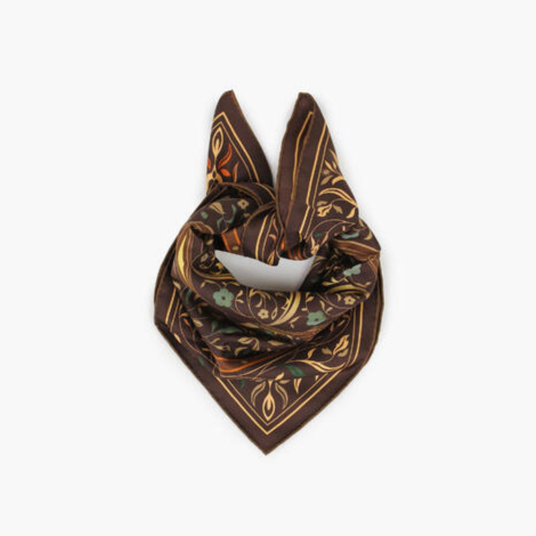 Nohr Ronja Slik Scarf Dark Brown
