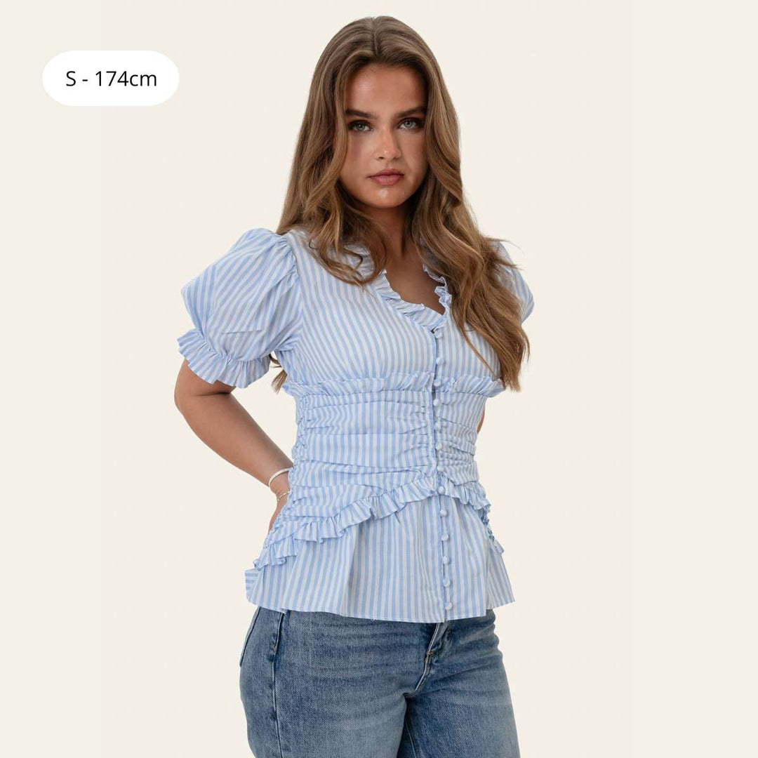 BYIC ArielIC Blouse Blue White Stripes