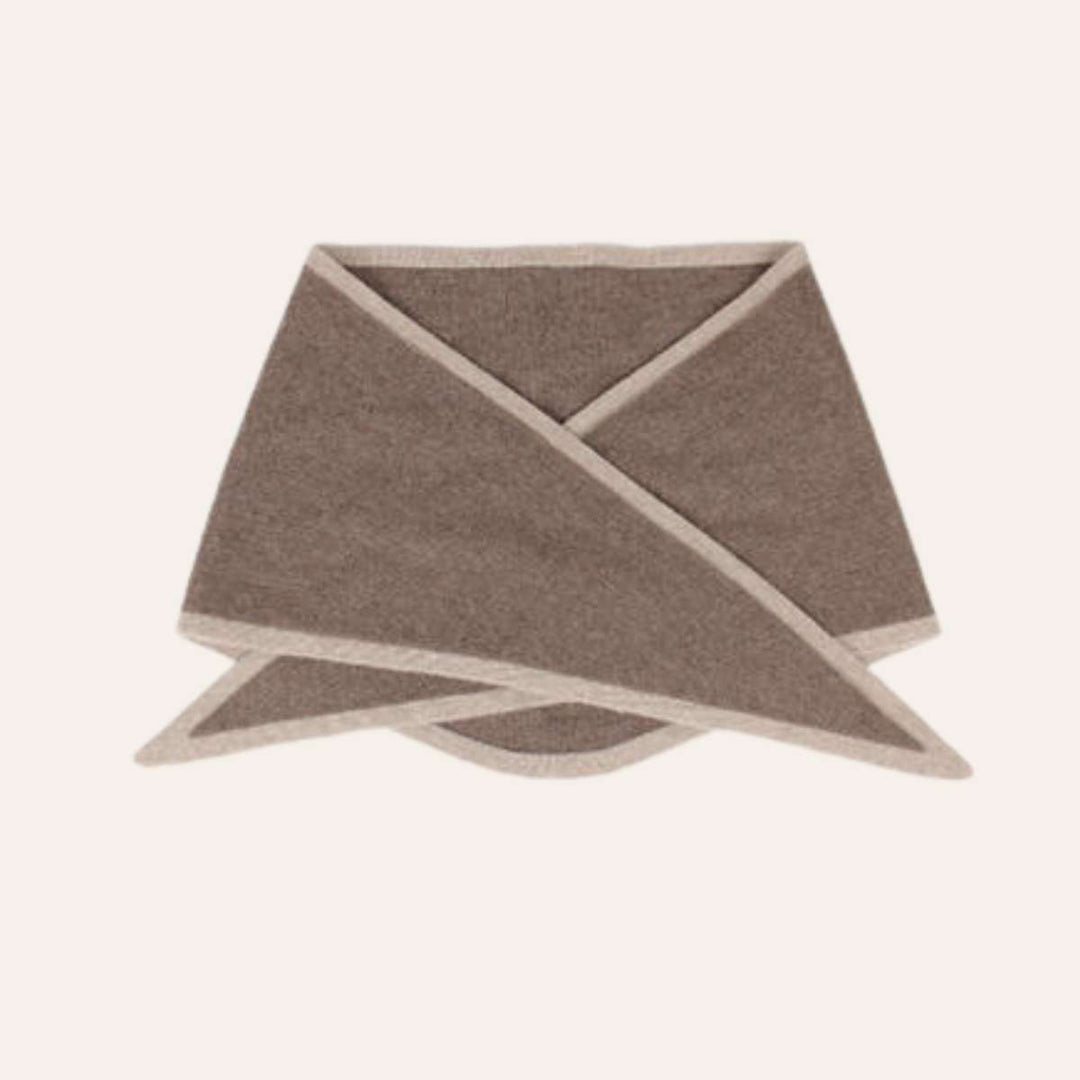 NOHR Duo Triangel Skjerf Dk Brown