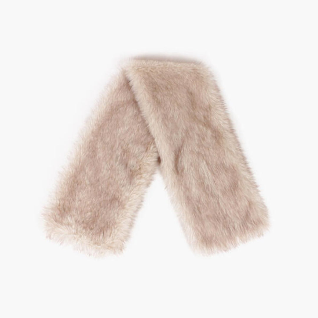 NOHR Angela Skjerf Fuskepels Beige