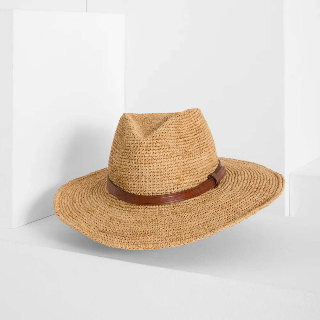 Ibeliv Ento Hats Raffia/Leather Tea