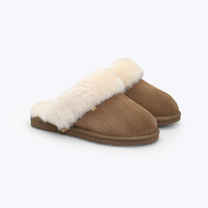 Roberto Rosso Sheepskin Slipper Cognac
